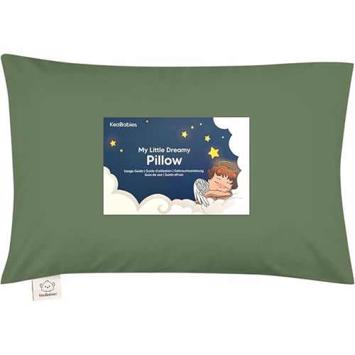 Toddler Pillow with Pillowcase 13x18 My Little Dreamy Pillow (Jungle Green)