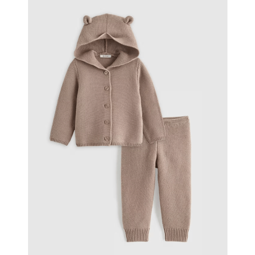 100% Organic Cotton Sweater Set-Oatmeal (3-6 months)