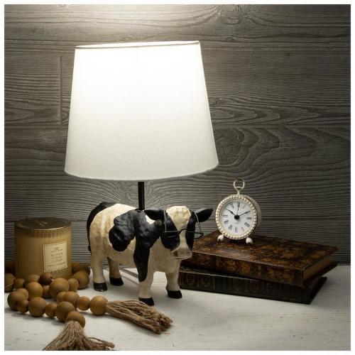 Cow Wearing Glasses Table Lamp