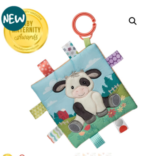 Taggies Crinkle Me Buttercup Cow - 6x6" - Mary Meyer Stuffed Toys