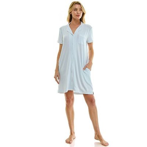 Women's Croft & Barrow® Notch Collar Short Sleeve Gown