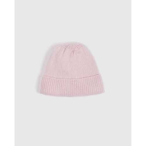 Washable Cashmere Beanie in Minimal Pink