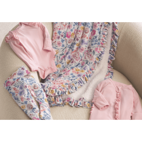 Tiny Blooms Swaddle & Luxe Bow Headband Set – Little Sleepies