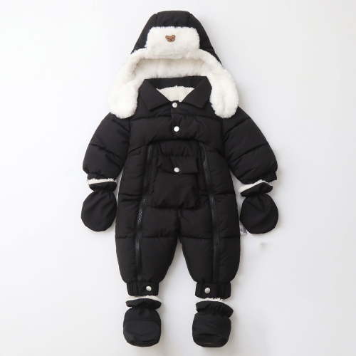 HUITKMM Gender Neutral Baby Clothes Baby Girls Winter Bodysuit Lined Warm Romper Soft Toddler Outfit Cozy Outfit for for 0 24 Months 6-12 Months