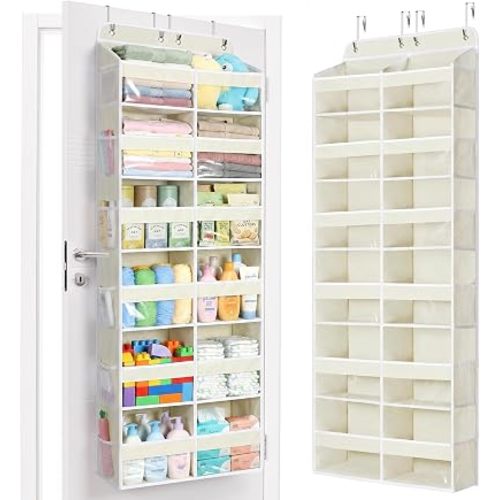 Yecaye 6 Tier Over The Door Organizer, Door Organizer with 12 Compartments