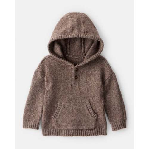 Baby Boy Long-Sleeve Hooded Sweater - Brown - OshKosh B'gosh | Carter's