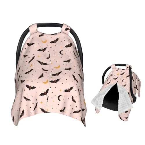 Halloween Bat Baby Car Seat Canopy Nursing Cover for Newborn Car Seat Breastfeeding Covers Blanket Newborn Shower Gift