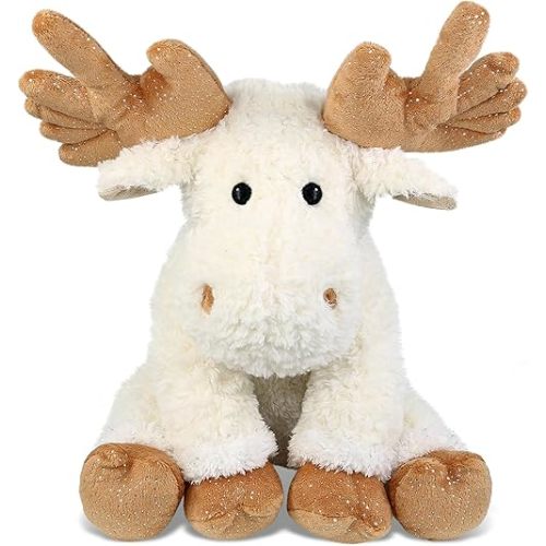 DolliBu Fancy Floppy Moose, Super Soft Stuffed Animal Plush Toy-10.5 Inches | fluffy animal for girls, wild animal plush toys for kids, super soft stuffed animal, huggable stuffed animal, sensory plush