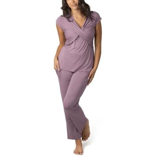 Kindred Bravely Davy Maternity and Nursing Pajama Set, Postpartum Sleepwear