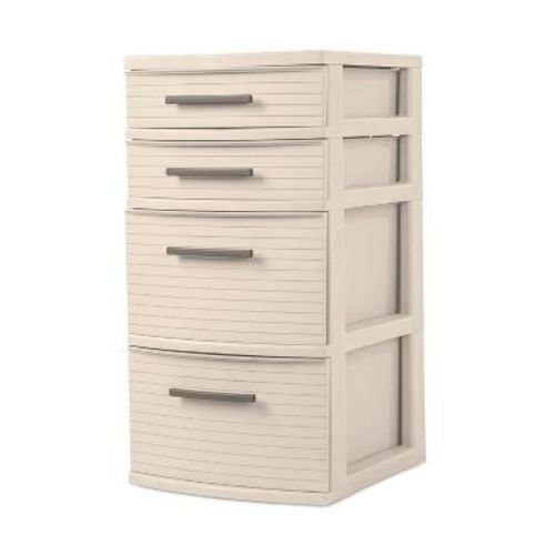 4 Drawer Medium Tower Snowfall White - Brightroom™
