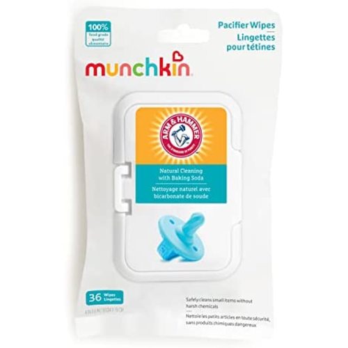 Munchkin Arm & Hammer Pacifier Wipes - Safely Cleans Baby and Toddler Essentials, 1 Pack, 36 Wipes