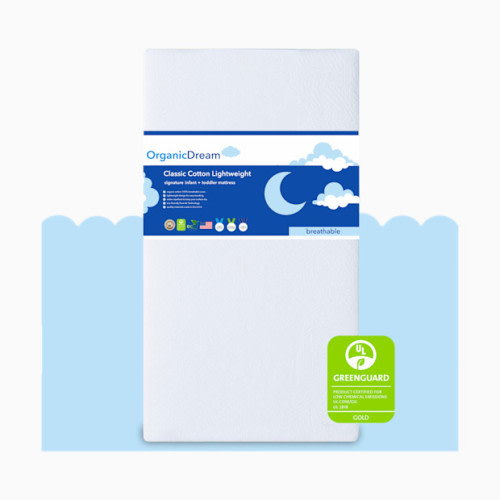 Organic Dream Classic Cotton Lightweight Crib Mattress - White