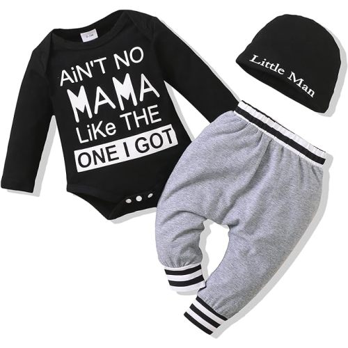 Newborn Infant Baby Boy Clothes Fall Winter Outfits New to The Crew Outfit Toddler Baby Boy Clothes Set