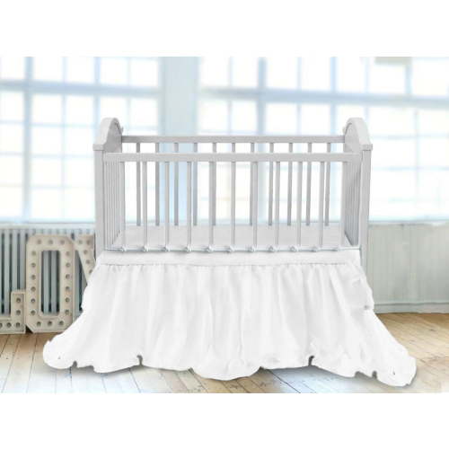 Crib Gathered Skirt Baby Girl Boys Nursery Bedding Dust Ruffle 28"X52"+ 20" Drop Length