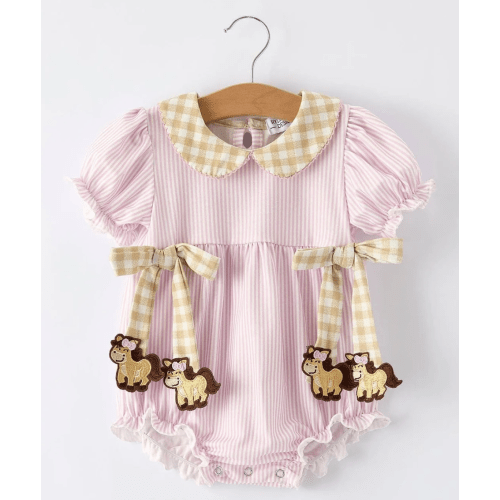 Farm Horse Baby Girls Romper – Bridle Up Hope Shop