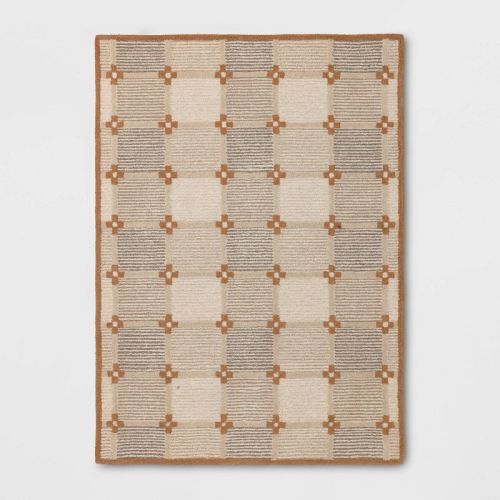 5'x7' Wool Handtufted Area Rug Tan - Threshold™
