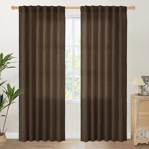 Brown Linen Curtains