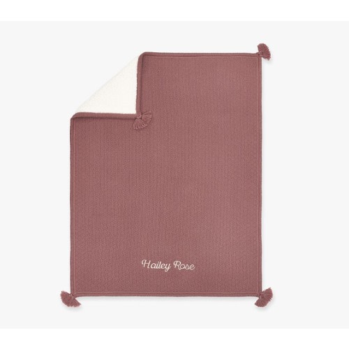 Luxe Cable-Knit Sherpa Baby Blanket