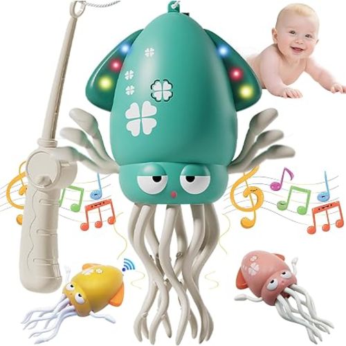 Electric Crawling Dancing Octopus Toy, Musical Magic Dancing Squid Toy for 3 4 5 6 7 8 9 10 11 12 Year old
