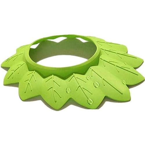 TOPINCN Baby Shower, Soft Baby Bath Leaf Shaped Elastic Bath Safety Hat Shower Visor Bathing Hat for Toddler Baby Kids Children Washing Hair