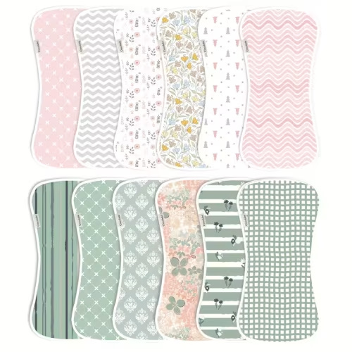 6 pack soft breathable newborn burp cloth spit cloth cute - Temu