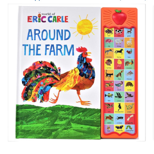 World of Eric Carle, Around the Farm 30-Button Animal Sound Book - Great for First Words - PI Kids