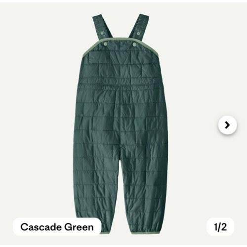 Baby Nano Puffer-Alls (Green or Blue) - Size 6-12 months