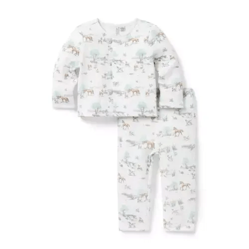 Baby Jet Ivory Meadow Toile Baby Quilted Meadow Toile Matching Set by Janie and Jack