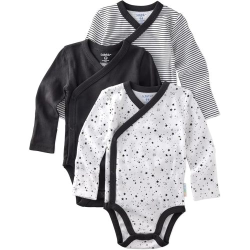 unisex-baby Sterling 3-pack Kimono Bodysuits 100% Organic Cotton Side Snap for Baby Boys & Girls