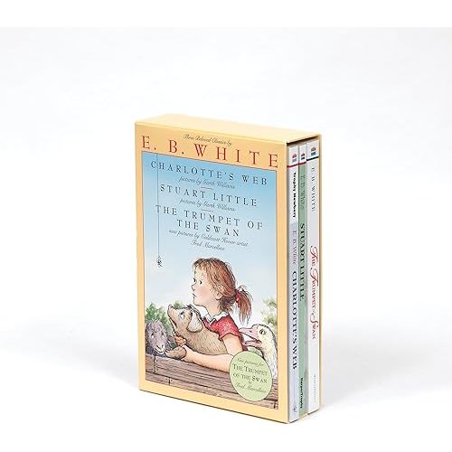 E. B. White Box Set: 3 Classic Favorites: Charlotte's Web, Stuart Little, The Trumpet of the Swan Paperback – Illustrated, October 3, 2000