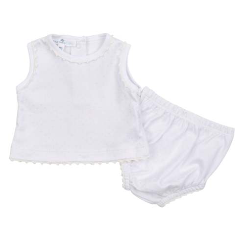 Little Love Diaper Cover Set - White