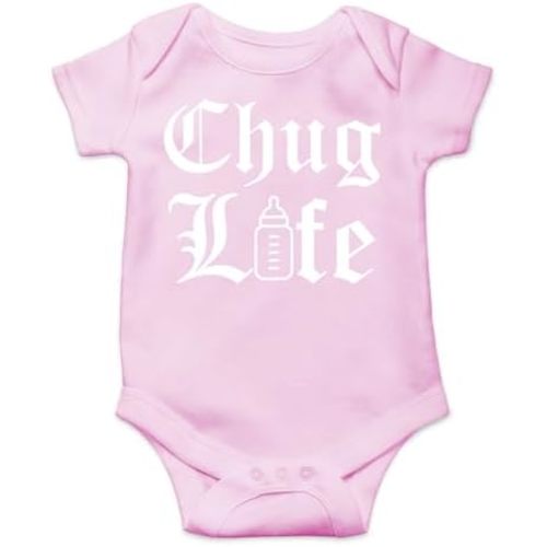 AW Fashions Chug Life Baby Bodysuit Funny, Cute, and Comfortable Infant Apparel - Trendy Newborn Clothing