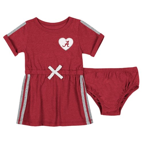 Alabama Crimson Tide Colosseum Girls Newborn & Infant Xur Dress and Bloomer Set - Crimson