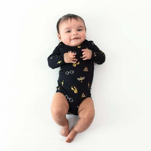 Long Sleeve Bodysuit in Midnight Icon