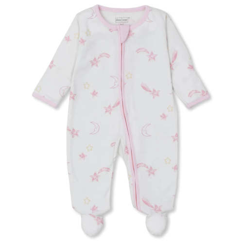 STARRY SKY PINK ZIP FOOTIE