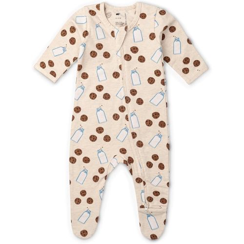 monica + andy Double Zipper One Piece, 100% Organic (0-3 Months)