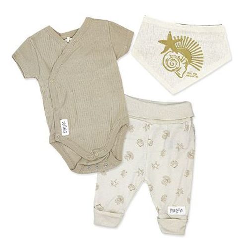 Home Grown Baby 100% Organic Cotton Sun and Sea 3 Piece Layette Set