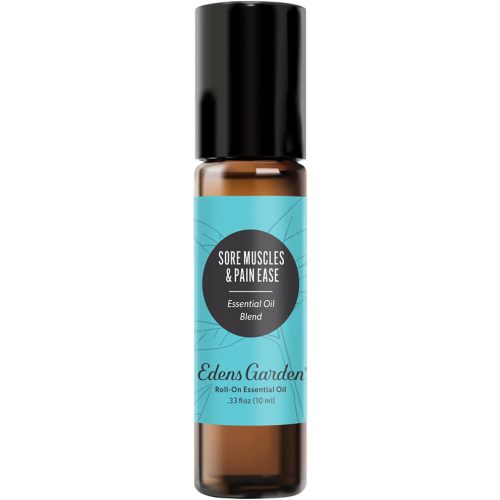 Edens Garden Sore Muscles & Pain Ease Essential Oil Roll-On Blend- 100% Pure Premium Grade, Natural, Therapeutic, Aromatherapy, Kid & Skin Safe, The Best for Body Pre-Diluted 10 ml (.33 fl oz)