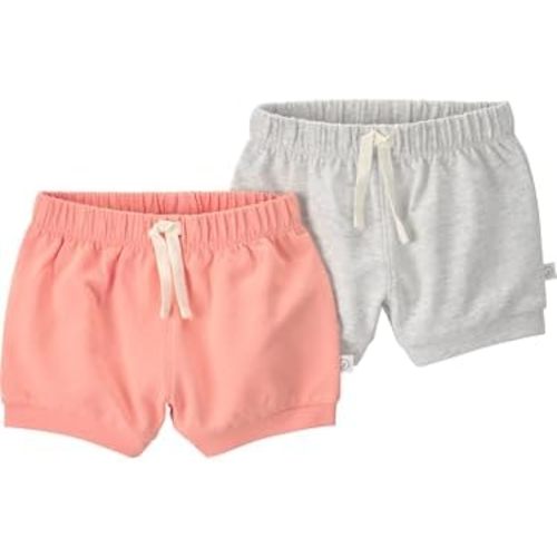 Little Planet by Carter's Baby Girls' 2-Pack Shorts Made with Organic Cotton