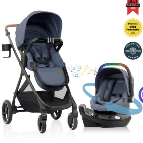 Shyft Intuiti+ Travel System featuring Revolve180 LiteMax™ NXT Rotating Infant Car Seat with SensorySoothe