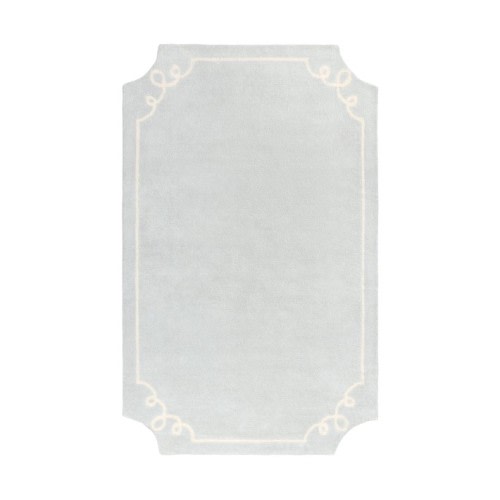 Scroll Border Wool Viscose Rug 5x8