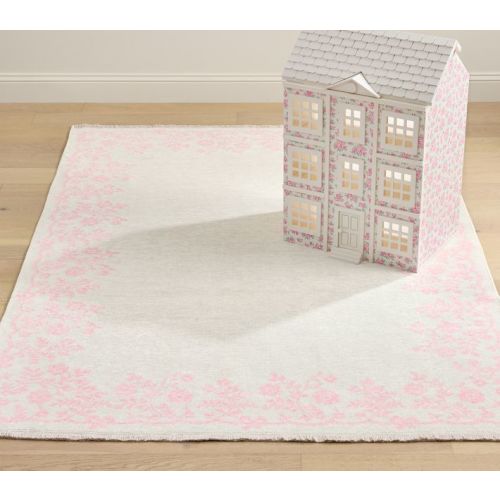 LoveShackFancy Floral Border Washable Reversible Rug
