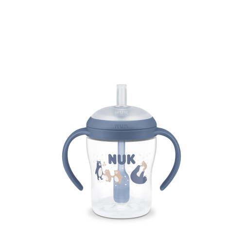 NUK Perfect Match Learner Toddler Sippy Cup with Straw, 5oz, Blue