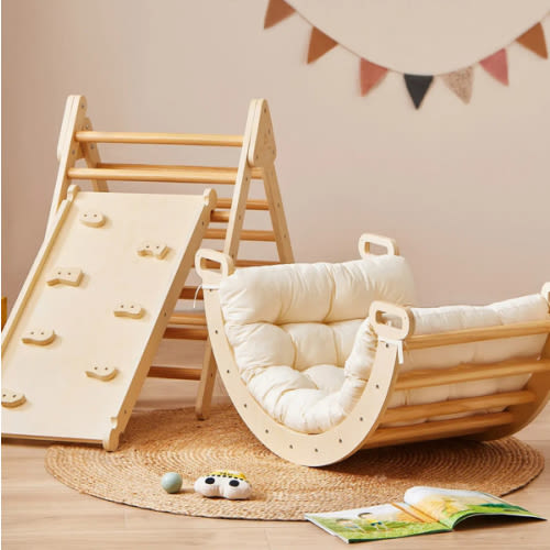 Tiny Land® 7-in-1 Montessori Climbing Set with Play Pad