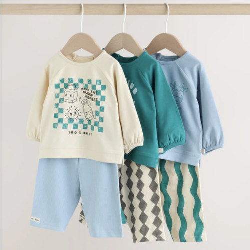 Buy Blue/Green Milk Club Baby Top & Leggings 6 Piece Set (9-12mo) from Next USA