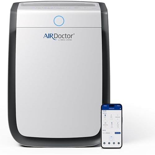 AIRDOCTOR AD3500 Smart App Air Purifier. Cleans Bedrooms, Large Rooms Up to 2,520 ft2. Removes Smoke, Dust, Pet Hair, Odors, Pollen. Hospital-Grade UltraHEPA, Premium Carbon Filtration