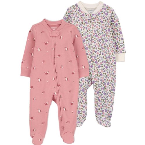 Baby 2-Pack 2-Way Zip Cotton Footie Sleep & Play Pajamas | Carter's