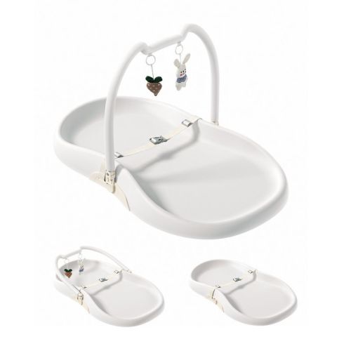 BabyBond Baby Changing Pad with Removable Safety Strap, Non-Slip Waterproof & Contoured Changing Pad for Dresser