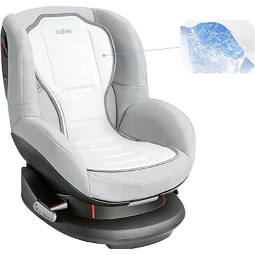Solfres Hydro Gel Car Seat Cooler Mat for Baby. No Refrigeration Needed. Carseat and Stroller Cooling Pad Cushion Liner with Breathable 3D Mesh Anti-Slip Back. for Kids Toddlers 12-48 Months