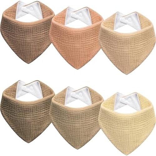 Baberos de muselina para bebés, baberos tipo bandana para bebés, niñas, niños, recién nacidos, babeos y dentición